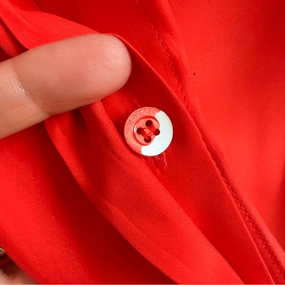 FRAME • Gillian Blouse in Red Orange - Picture 7 of 16